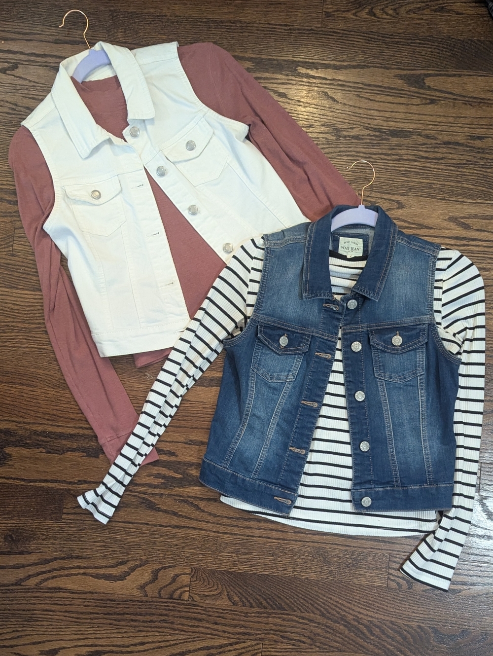 White & Denim Vest Bundle